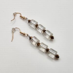 Chic Gold and Silver Beaded Earrings